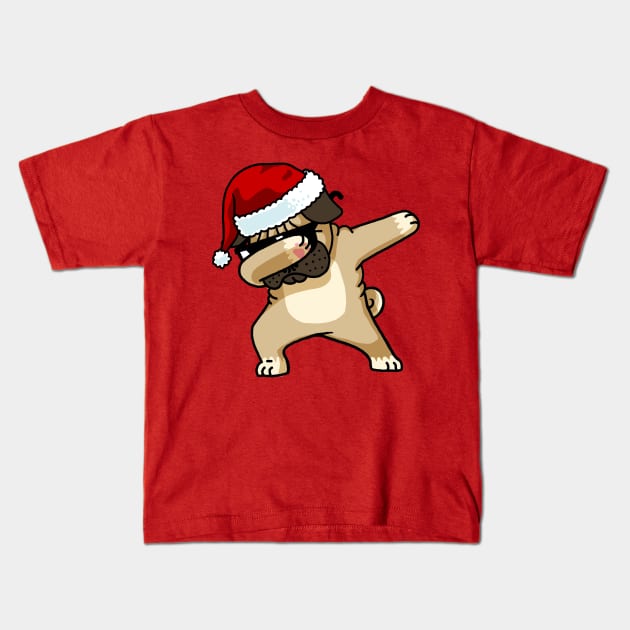 Dabbing Pug Shirt Cute Pug Dab Shirt Christmas Pugly Sweater Kids T-Shirt by vo_maria